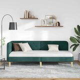  Kutni okvir kreveta Tamnozelena 80 x 200 cm tkanina | shoptok.hr