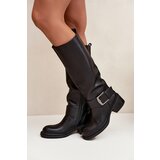 Boto Insulated Women's Boots on Block Heel with Buckle Black Raphaela | Shoptok.si