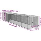  Kućica za pse s igralištem antracit 110 x 609 x 110 cm čelična | Shoptok.si