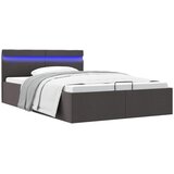  Hidraulični okvir za krevet od tkanine LED tamnosivi 120x200 cm | shoptok.hr