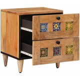  Noćni ormar 2 kom. Prirodna 40 x 33 x 46 cm Čvrsto drvo manga | shoptok.hr