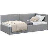 vidaXL Kutni okvir kreveta Svjetlosiva 90 x 190 cm tkanina | shoptok.hr