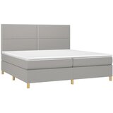  box spring s madracem LED svjetlosivi 200x200 cm tkanina | shoptok.hr