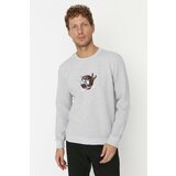 Trendyol Sweatshirt - Gray - Regular fit Cene