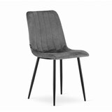  Tapecirana stolica, 4 kom - tamno sivi baršun | shoptok.hr