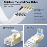 BUSOHE ploščati RJ45 ethernet kabel z pritrdilnimi sponkami – 7 m, 40 gbps / 2000 mhz odprta embalaža | Shoptok.si