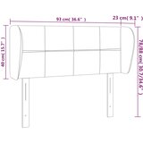  Uzglavlje s ušima crno 93x23x78/88 cm baršunasto | shoptok.hr
