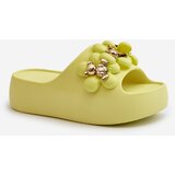 Boto Women's Foam Slippers With Decorations On Thick Sole Lime Bremavia | ePonuda.com