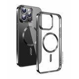 Swissten maskica CLEAR JELLY MagStick za iPhone 16 PRO METALLIC crna | shoptok.hr