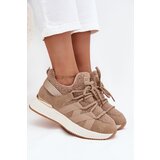 Boto Insulated Women's Sneakers Platform Beige Juvira | Shoptok.si