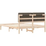  Posteljni okvir z oblazinjenim vzglavjem Taupe 150 x 200 cm, (5000101794) | Shoptok.si