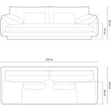 Micadoni Bijela sofa od bouclé tkanine 220 cm Torino – Home | shoptok.hr
