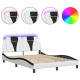  Okvir kreveta Viana s LED-om bez madracabijelo-crni 140 x 190 cm | shoptok.hr