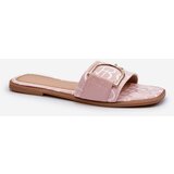 FB3 Shiny Women's Slippers With Decoration Pink Taleci Cene