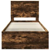  Okvir za krevet s uzglavljem Dimljeni hrast 90 x 200 cm | shoptok.hr
