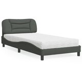  The Living Store Postelja z vzmetnico temno siva 100x200 cm blago - Postelja, (21497592) | Shoptok.si