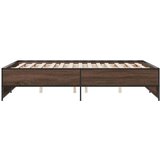 vidaXL Okvir za krevet smeđi hrast 120x190cm konstruirano drvo i metal | shoptok.hr