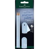 Faber-Castell Komplet svinčnik b +radirka+šilček sparkle sky, (5000235165) | Shoptok.si
