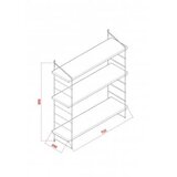 Hanah home armoni 3'lu shiny white zidna polica | Eponuda.com