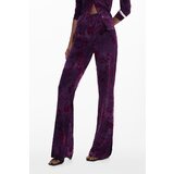 Desigual ljubičaste hlače s uzorkom Cijene