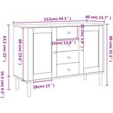  Komoda SENJA smeđa izgled ratana 112x40x80 cm masivna borovina | shoptok.hr