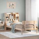 vidaXL Krevet s regalom za knjige bez madraca 90x200 cm od borovine | shoptok.hr