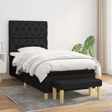 The Living Store Box spring postelja z vzmetnico črna 80x200 cm blago - Box Spring Postelja, (21512115) Cene