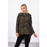Kesi Camo Khaki + Green Long Back Sweatshirt Cijene