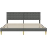  Krevetna konstrukcija Tamnosiva 200 x 200 cm Tkanina | Eponuda.com