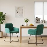  Trpezarijske stolice 2 pcs Baršun Tirkizna 59 x 56,5 x 86 cm | Eponuda.com