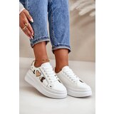 Boto Women's Platform Sneakers With Decorative Writing White Orlian | shoptok.hr