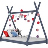  Okvir za dječji krevet od masivne borovine sivi 70 x 140 cm | shoptok.hr