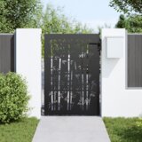 vidaXL Vrtna vrata Crna 105 x 150 cm Čelik s praškastim premazom | shoptok.hr