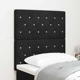  LED glava kreveta s LED trakama s uzglavljem Crna 80 cm Baršun | shoptok.hr