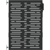 vidaXL Vrtna vrata Črna 105 x 125 cm Jeklo s prašnim premazom | Shoptok.si