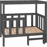 vidaXL Krevet za pse sivi 105,5 x 83,5 x 100 cm od masivne borovine | shoptok.hr