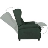 vidaXL Električni naslanjač temno zeleno blago | Shoptok.si