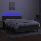  box spring s madracem LED tamnosivi 140x190 cm tkanina | shoptok.hr