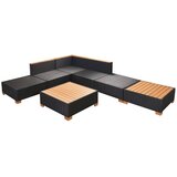  7-dijelna vrtna garnitura od poliratana s jastucima crna | shoptok.hr