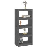 vidaXL Ormarić za knjige / sobna pregrada sivi 60x30x135,5 cm borovina | shoptok.hr