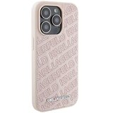  Originalna torbica KARL LAGERFELD Hardcase KLHCP15LPQKPMP za iPhone 15 Pro (prošiveni uzorak / roza) | shoptok.hr