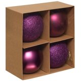 Feeric Set novogodišnjih kugli x4 ljubičasta (207494) | ePonuda.com