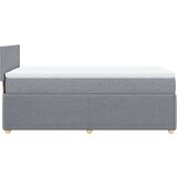 Box spring krevet s madracem svjetlosivi 90x190 cm od tkanine | shoptok.hr