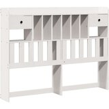 vidaXL Knjižna postelja brez ležišča bela 140x190 cm trdna borovina | Shoptok.si