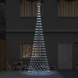vidaXL LED božićno drvce Hladna bijela 138.5 x 138.5 x 399 cm Metal | shoptok.hr
