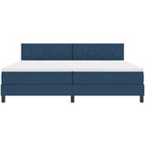  Postelja z vzmetnico z vzmetnico Modra 200 x 200 cm blago, (5000127926) | Shoptok.si