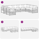  Set vanjskih sofa 9 pcs Bijela i bež 404 x 245,5 x 73 cm | Eponuda.com