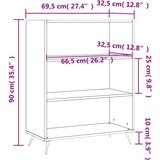  Regal za knjige bijeli 69 5 x 32 5 x 90 cm konstruirano drvo | shoptok.hr