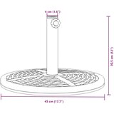  Baza suncobrana za stupove Ø 38/48 mm 12 kg okrugla Crna | shoptok.hr