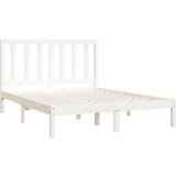  Okvir za krevet od masivne borovine bijeli 140 x 190 cm | shoptok.hr